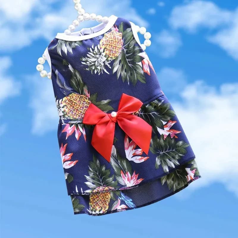 Navy blue pineapple skirt