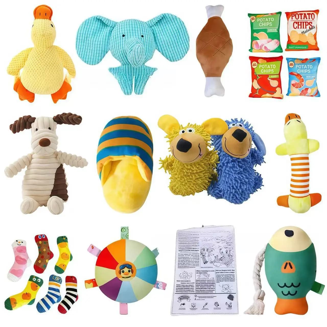 Anti-Boredom Squeaky Plush