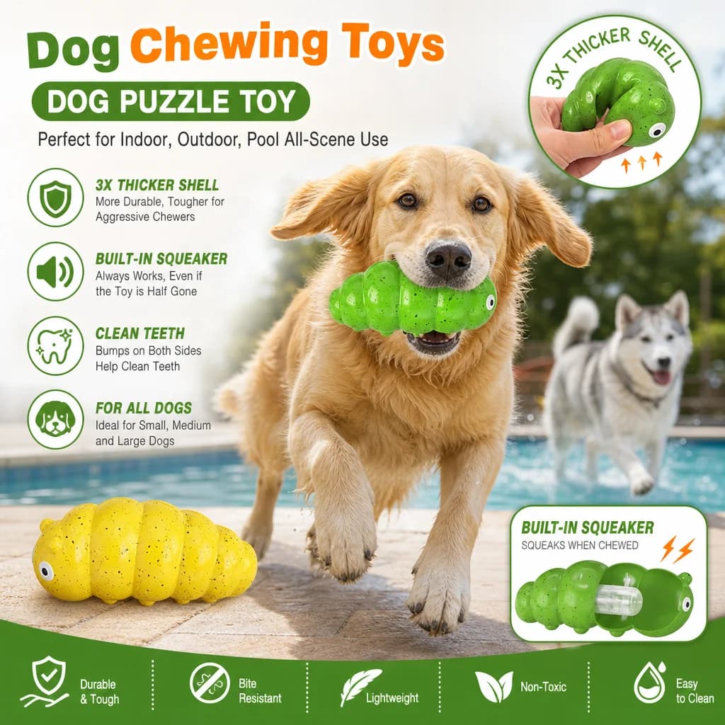 Squeaky Rubber Caterpillar