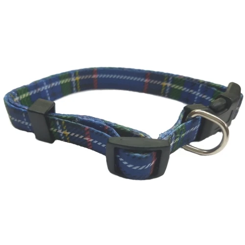 Collar nylon 10 mm 20-30 cm escoce azul