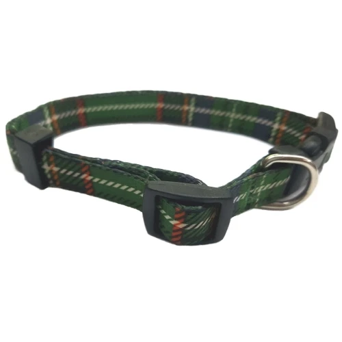 Collar nylon 25 mm 40-60 cm escoces verde