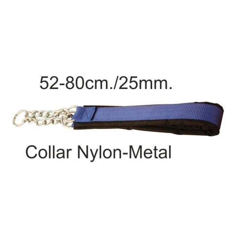 Collar nylon/metal azul