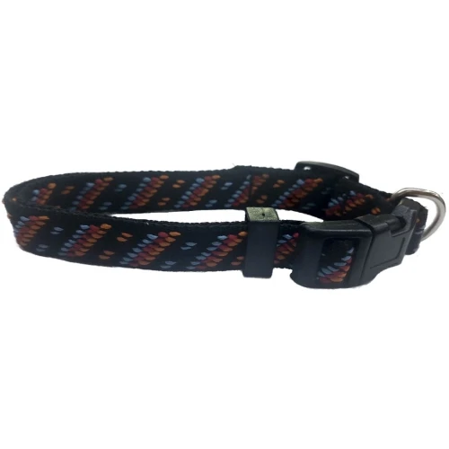 Collar nylon 15MM 25-35cm azteca negro