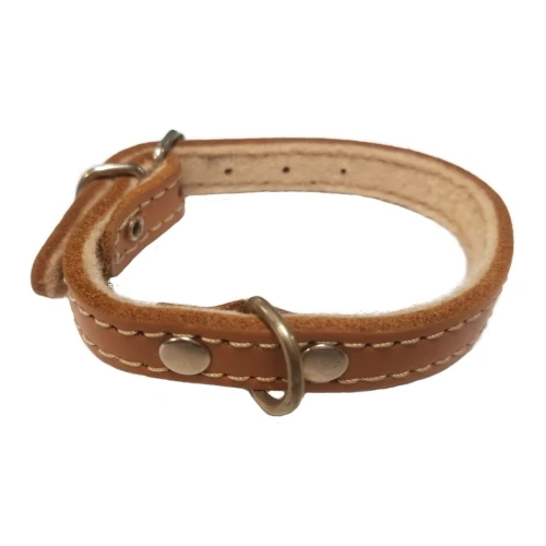 Collar cuero vaqueta 30 cm.