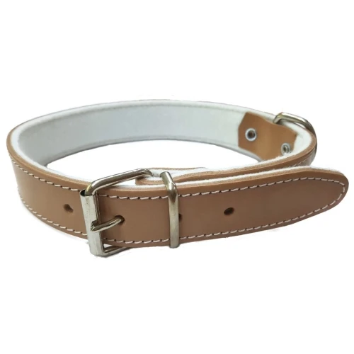 Collar cuero vaqueta doble 65x3cm