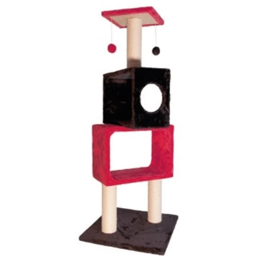 Rascador rojo y negro 50x50x124cm.