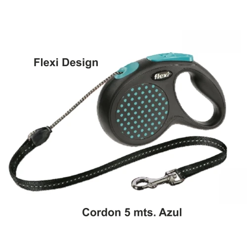 Flexi design M cordon 5 mts. azul