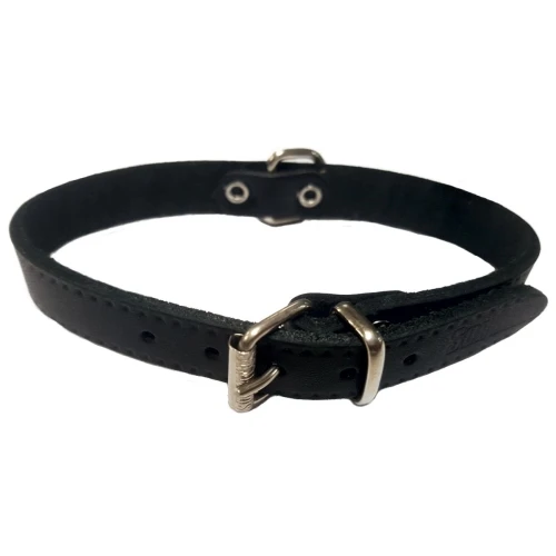 Collar cuero liso 18x400mm.negro