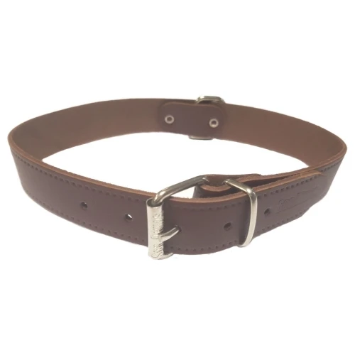Collar cuero liso 25x550 s.d.marron