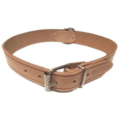 Collar cuero liso 25x550mm. natural