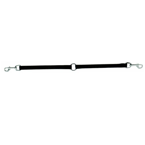 Acople de nylon negro para dos perros 30-30x1.5cm