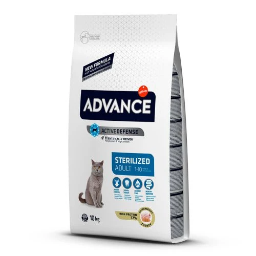 Advance cat sterilized turkey 10 kg.