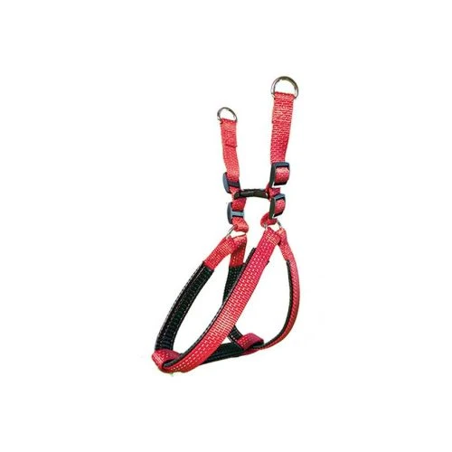 Arnes nylon liso rojo 1.5x40-50 cm.