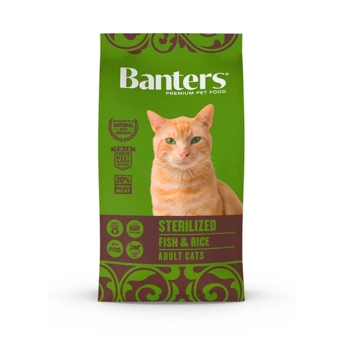 Banters cat sterilised fish&rice 2 kg.