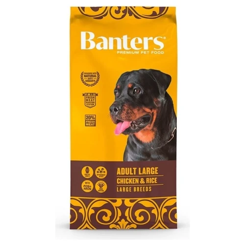 Banters dog adult large breed 15 kg.