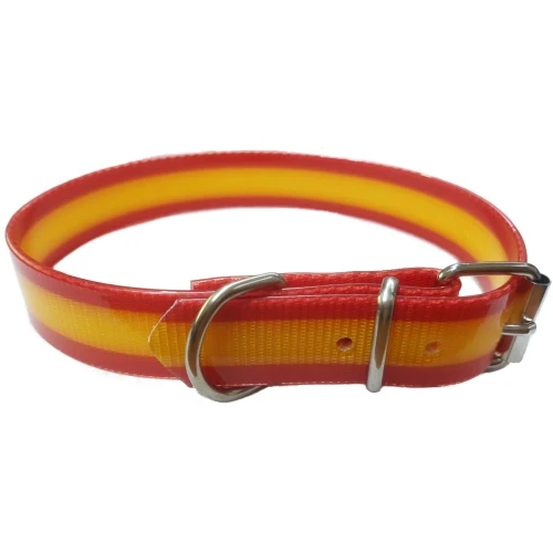Collar biothane bandera española 50 cm.