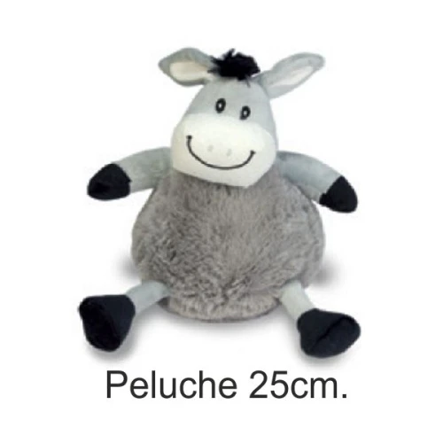 Burrito peluche gris 25cm.