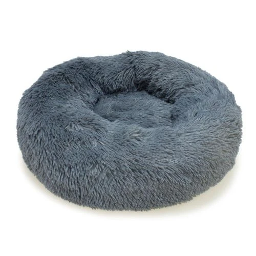 Cama redonda suave gris oscuro 50cm.