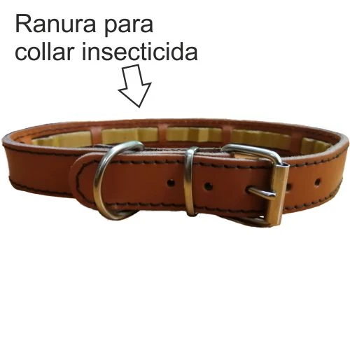 Collar protect cuero natural 45x2.5cm