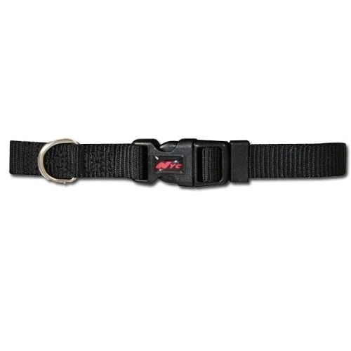 Collar nylon basico negro 20-30x1cm