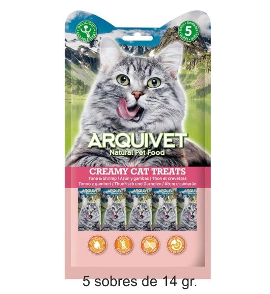 Snack cremoso de atún y gambas (bolsa 5 sobres de 14 g)