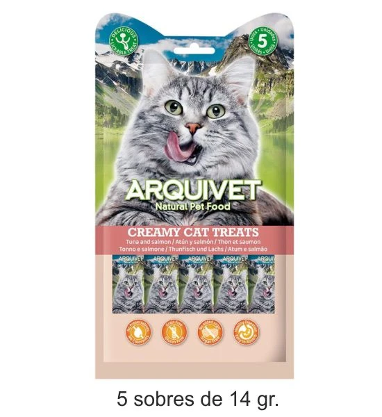 Snack cremoso de atún y salmon (bolsa 5 sobres de 14 g)