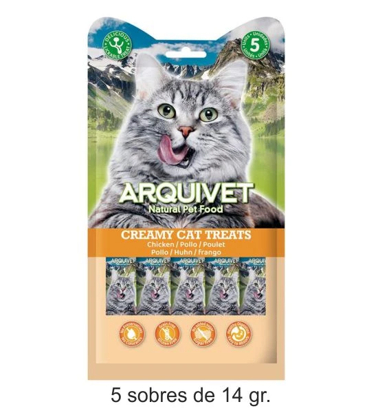 Snack cremoso de pollo (bolsa 5 sobres de 14 g)