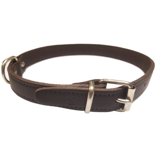 Collar cuero cromo flor 45x1.8cm
