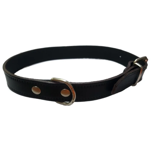 Collar cuero liso negro 50x2cm vmd