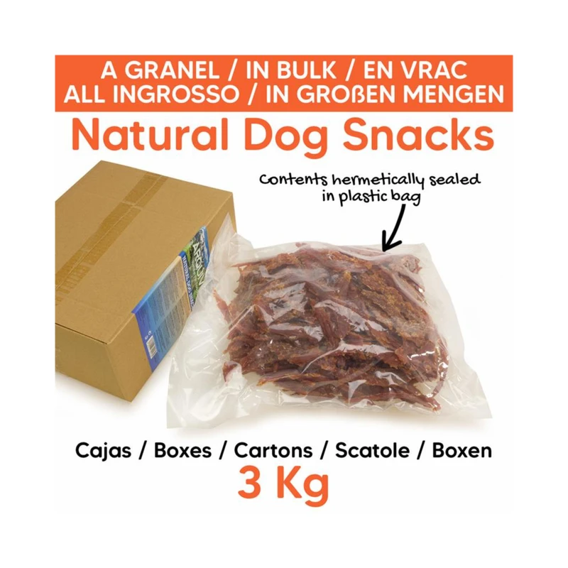 Snack filete de pato a granel 3 kg.