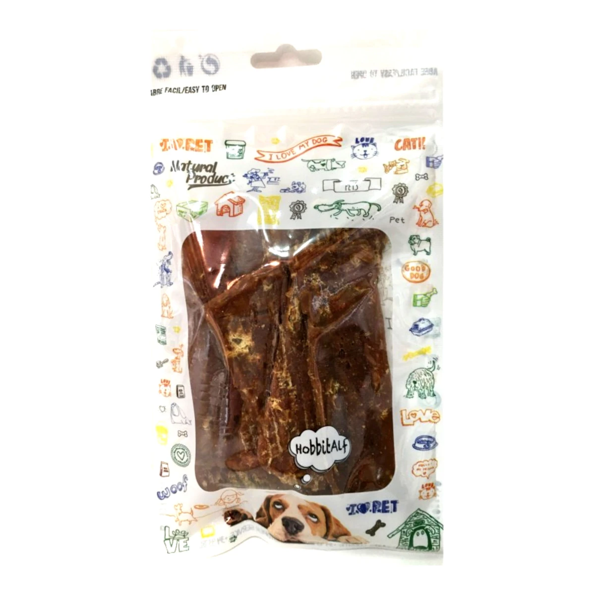 Filete pollo con pato 100gr.bolsa