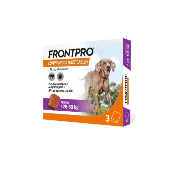 Frontpro comp.masticables 25-50 kg. 3 pastillas