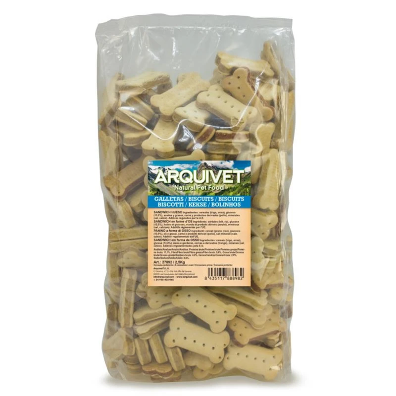 Galletas sandwich hueso. bolsa 2,5 kg.