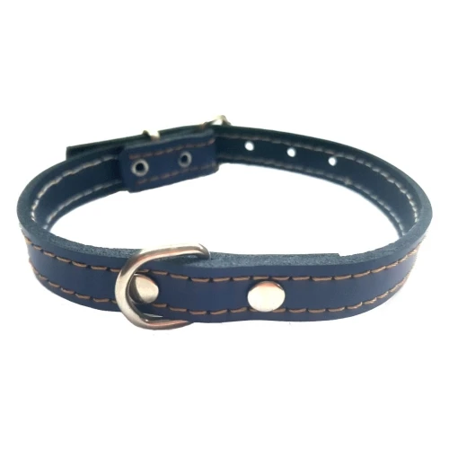 Collar cuero azul laura mod.53 1,5x 28cm.