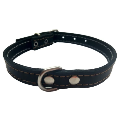 Collar cuero negro laura mod.53 1,5x 28cm.