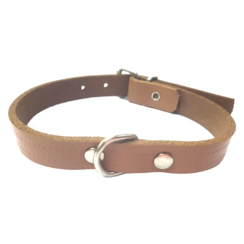 Collar cuero natural laura 1,5x 35cm.