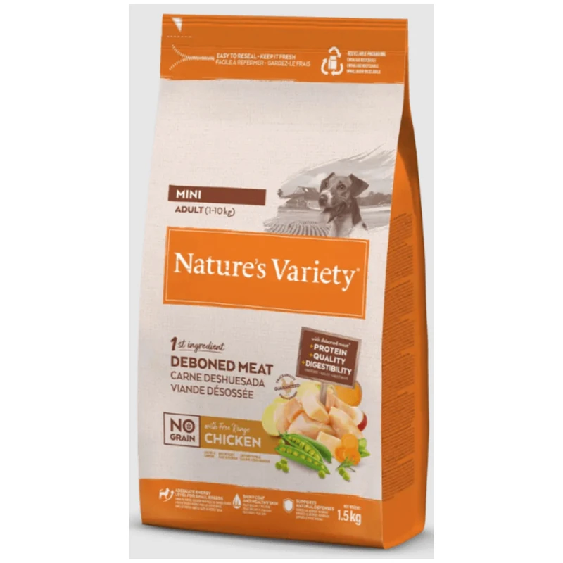 Natures variety no grain mini adult pollo 1.5kg
