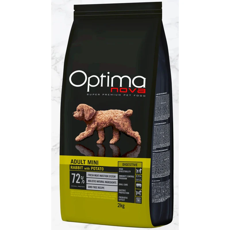 Optima nova adult mini rabbit patata 2kg.