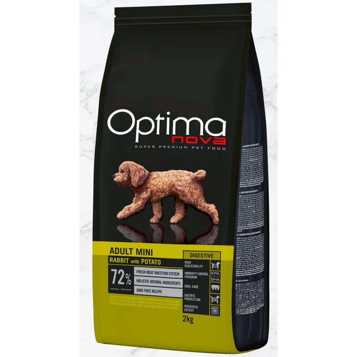 Optima nova adult mini rabbit patata 2kg.