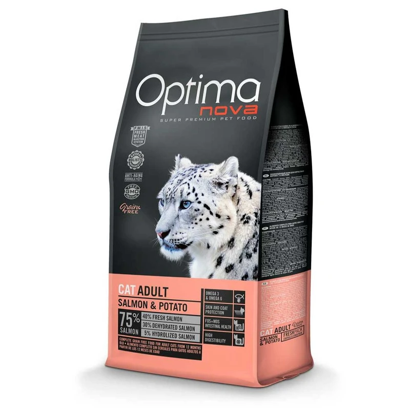 Optima nova cat adult salmon patata 2 kg.