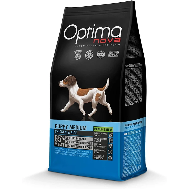 Optima nova puppy medium chicken 2 kg.