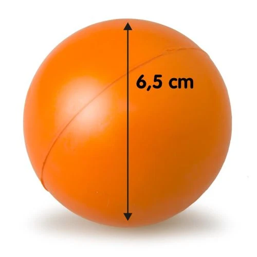 Pelota maciza de goma mediana 6,5cm.