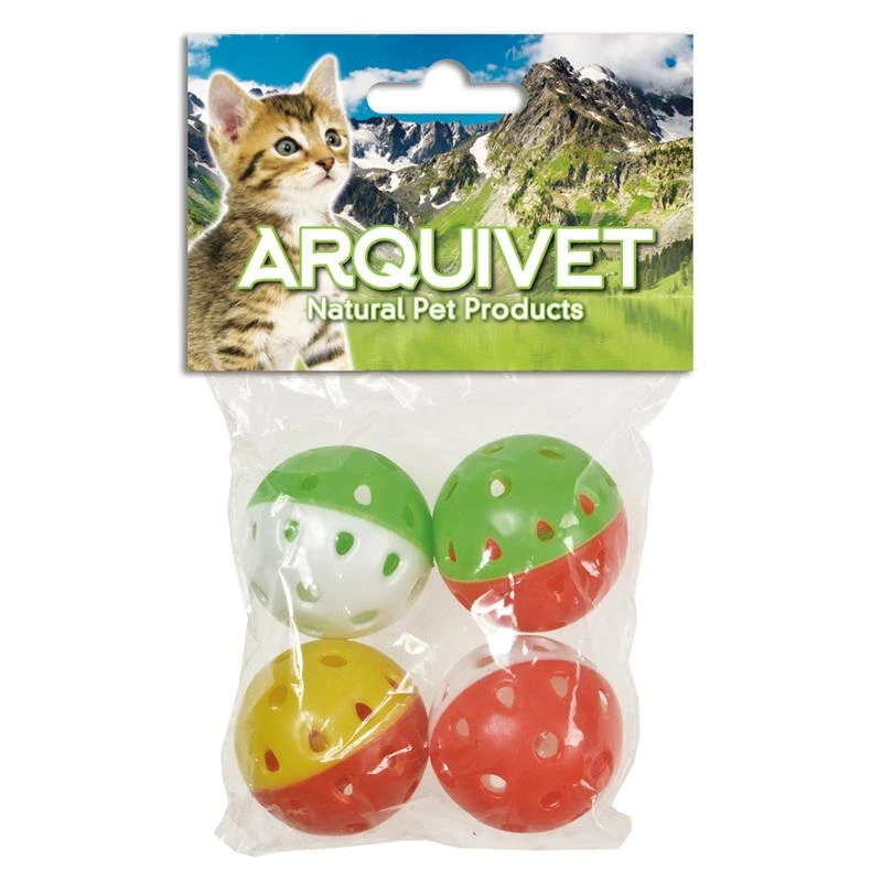 Pelota cascabel 4,5 cm. bolsa 4 uds.