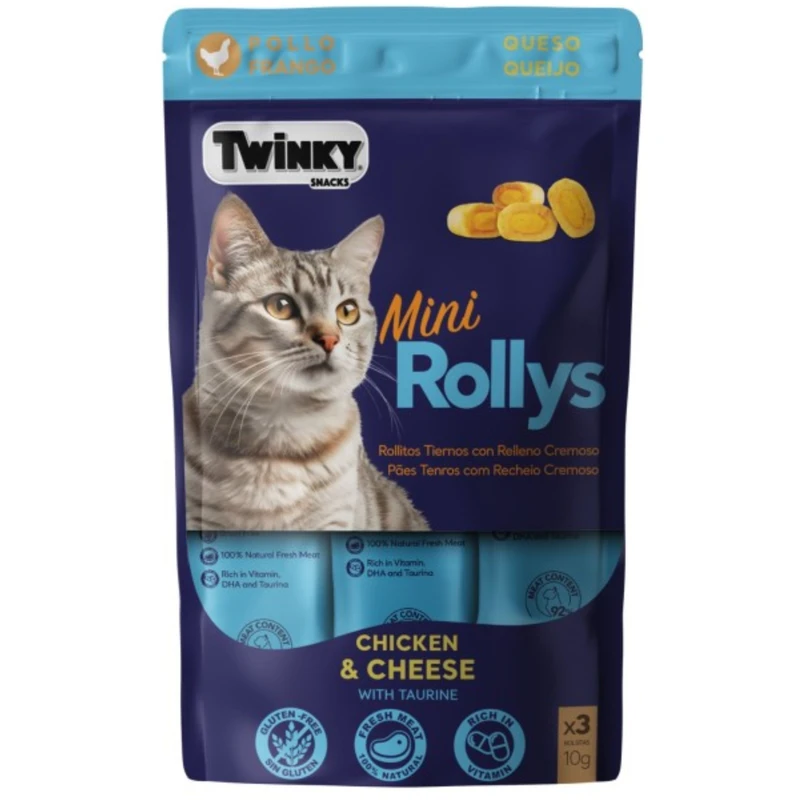 Snack twinky mini rollys yema de queso 3x10gr.