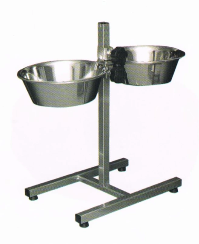 Soporte inox.2 comederos 1,8 lts.