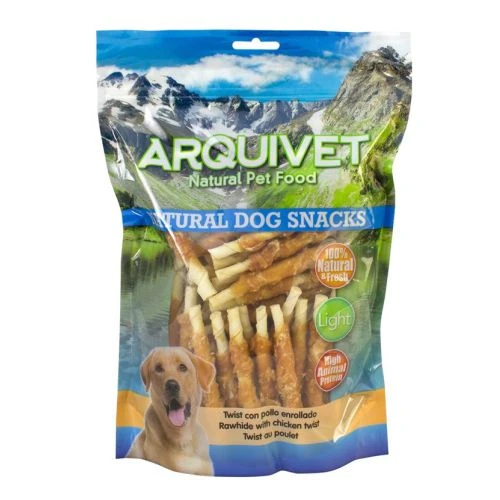 Snak twist con pollo enrollado/13cm./3 kg.