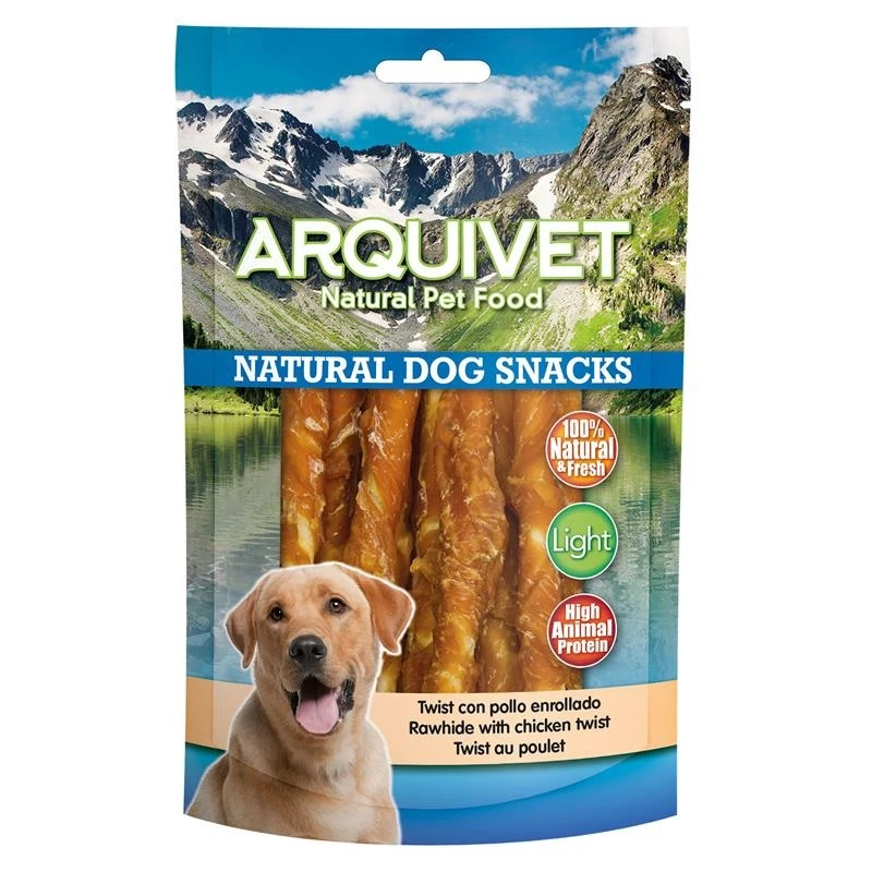 Snack twist con pollo enrollado 100gr arquivet